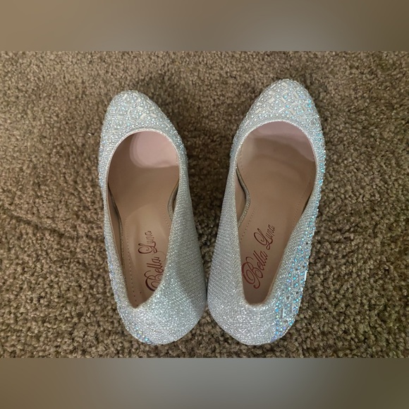 Bella Luna silver gem heels size 7.5 - Picture 5 of 7